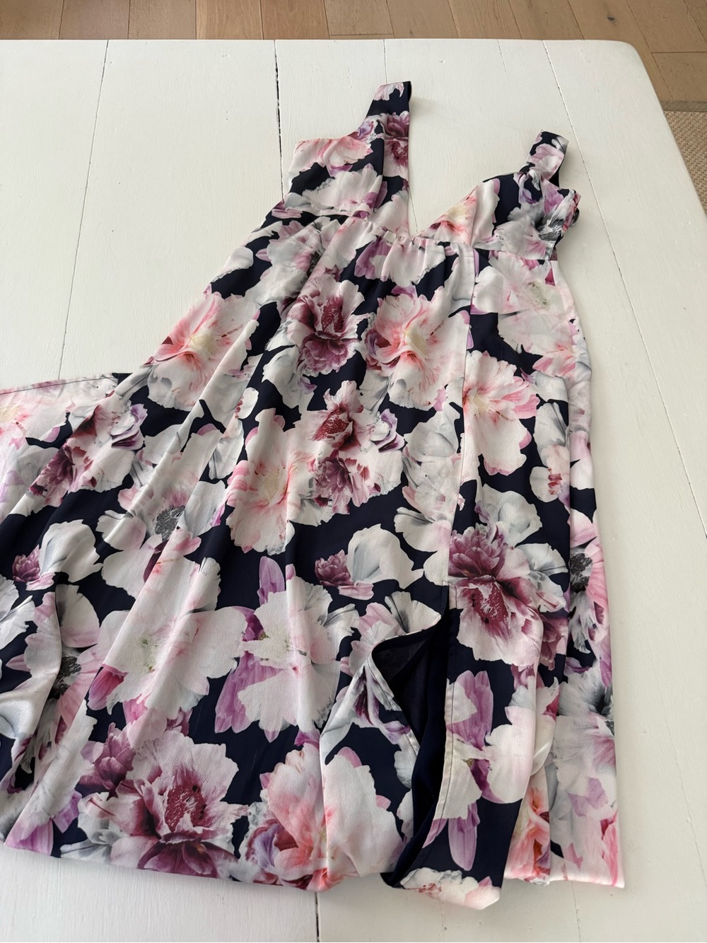 Cynthia Rowley Navy Dress with Pink & White Floral Print